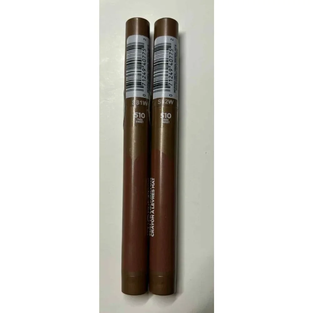 LOreal Matte Lip Crayon 510 Tres Sweet Lot of 2